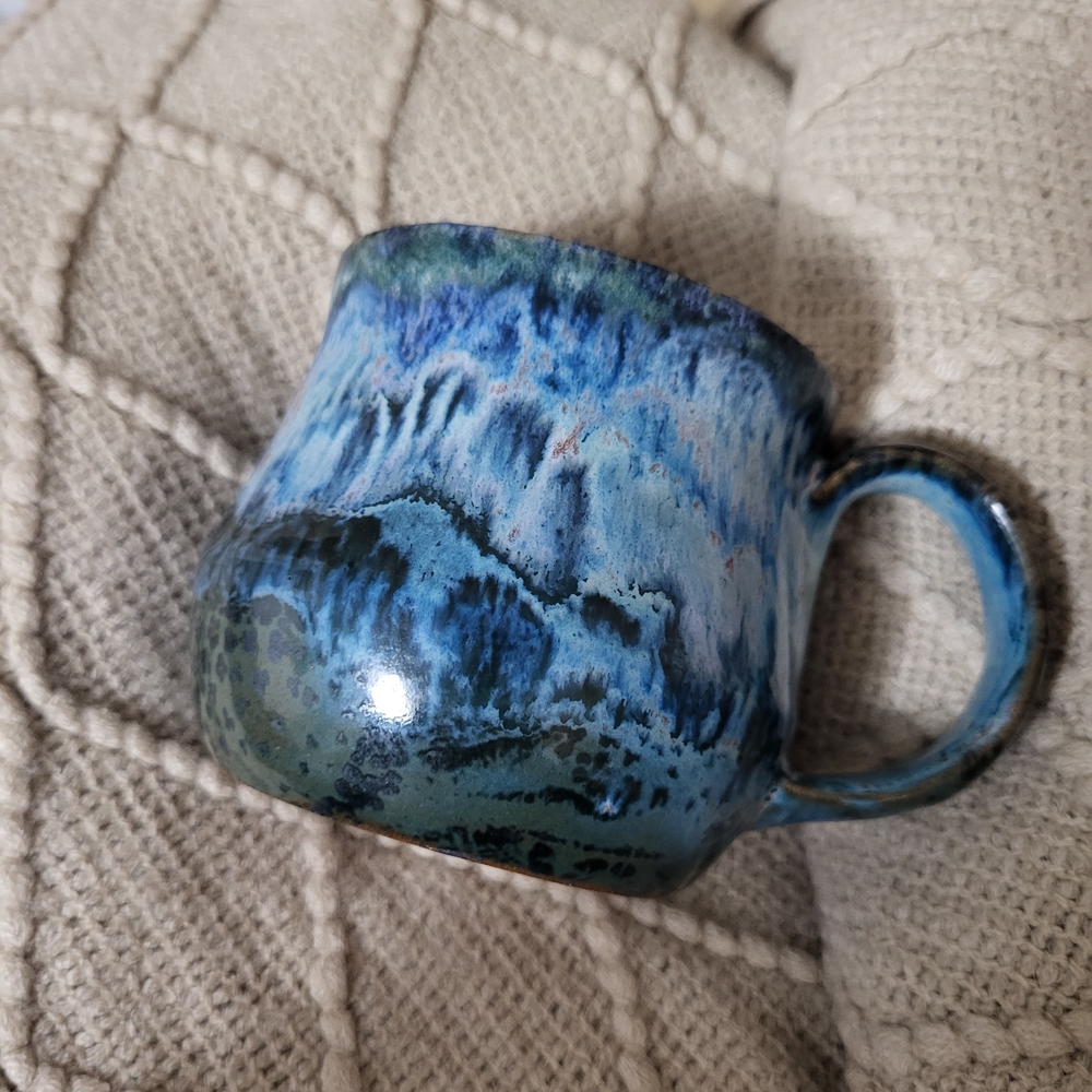 11 Oz. Handcrafted Blue Ceramic Mug